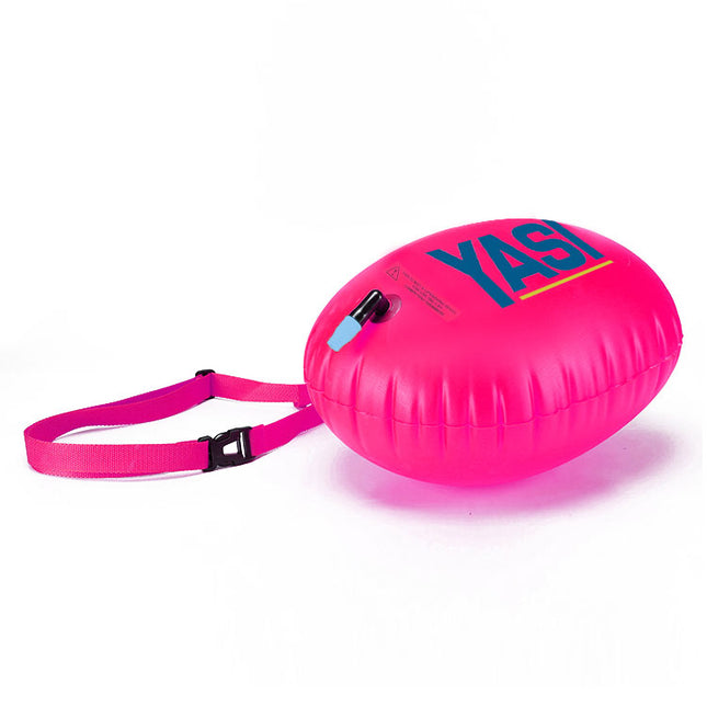 YASI Swim Buoy Tow Float | High Visibility Open Water Swimming Float with Adjustable Waist Belt