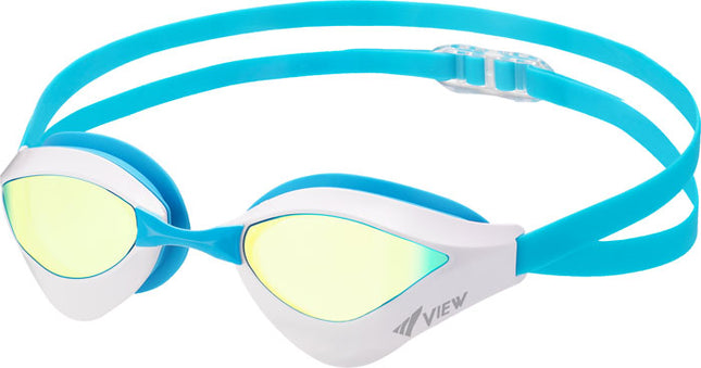 VIEW V230AMR Blade ORCA Mirrored Swimming Goggles | Anti-Fog UV Competition Goggles